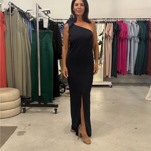 Camilyn Beth designer Evergreen One-Shoulder Dress